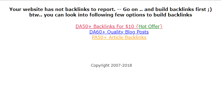 Find Competitor backlinks