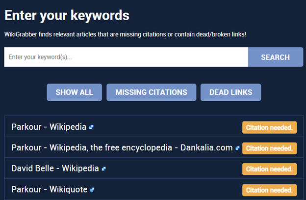 Get backlinks form wikipedia