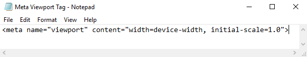meta viewport tag