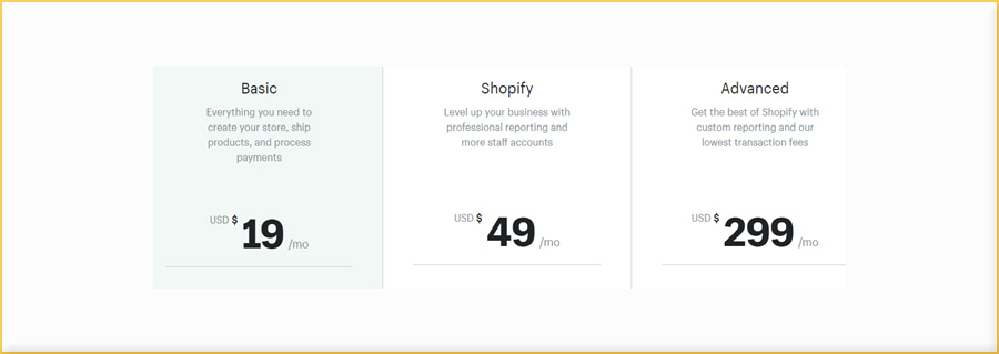 Shopify packages
